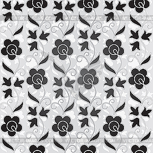 Seamless flower pattern background - vector clipart