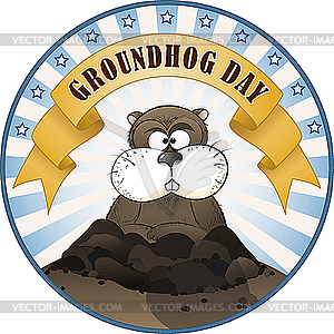 Groundhog Day - vector image