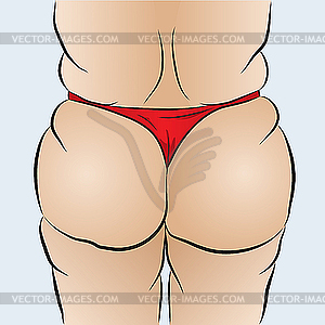 Fat ass - vector image