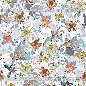 Sakura seamless pattern - vector clip art