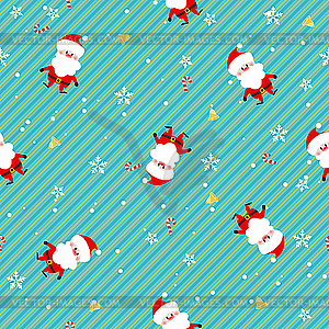 Santa seamless - vector clipart