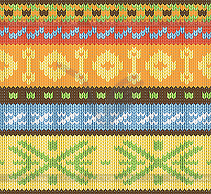 Knitted pattern - vector clipart