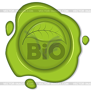 Bio wax seal - vector clip art