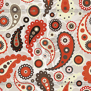 Paisley seamless pattern - vector clipart / vector image