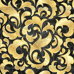 Golden seamless wallpaper - vector image