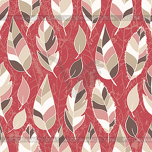 Seamless leaves wallpaper - vector image