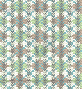 Knitted pattern with rhombus - vector image