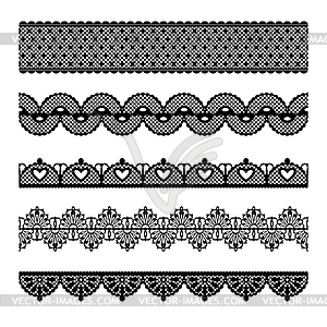 Seamless lace set - vector image