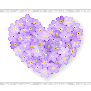 Floral heart - vector clipart