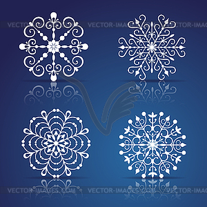 Decorative Snowflakes set - vector clip art