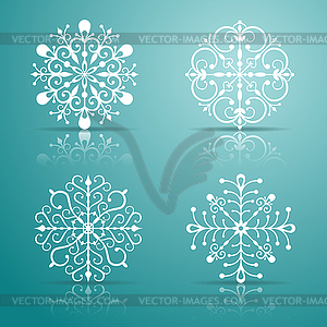 Decorative Snowflakes set - vector image