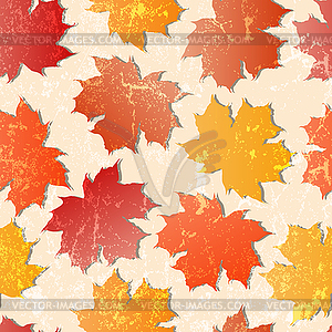 Maple leaves seamless wallpaper - vector image