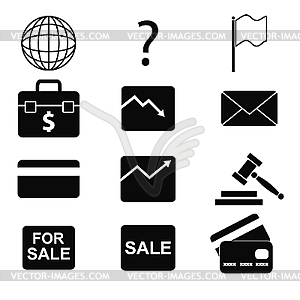 Set of business icons - vector clipart