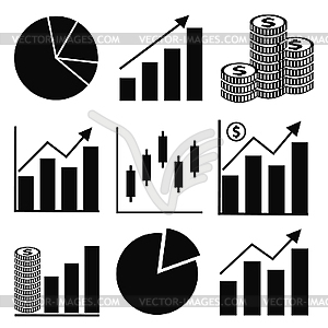 Graph icons - vector image