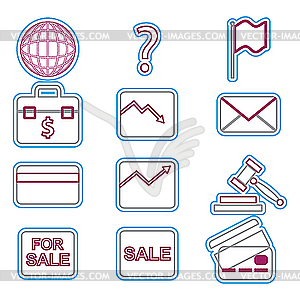 Duoton icons - vector clip art