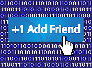 Add Friend +1 - vector image