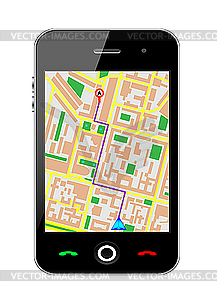 Cellphone with GPS - vector image