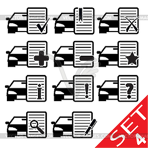 Car Web icons - vector image