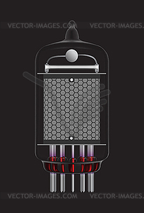 Nixie индикатор трубки - векторная иллюстрация
