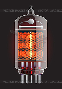 Nixie radio tube - stock vector clipart