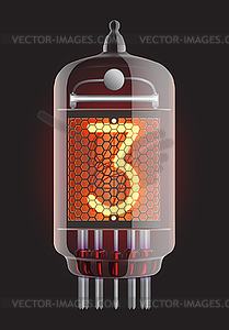 Nixie radio tube - vector image