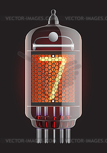 Nixie radio tube - royalty-free vector image