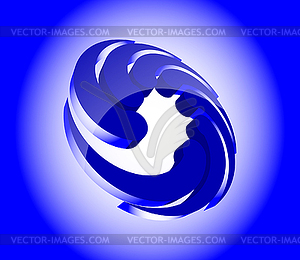 Abstract 3d swirl icon - vector image