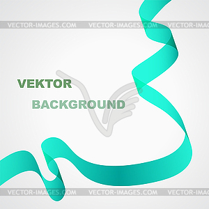 Green ribbon - vector clip art