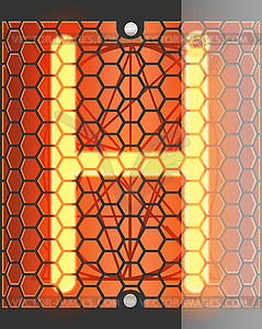 Nixie tube indicator - royalty-free vector clipart
