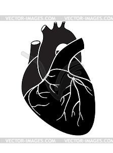 Black heart - vector clipart