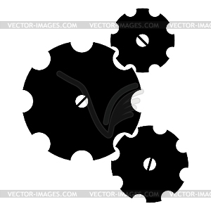 Three Gearwheels - vector clipart