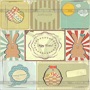 Easter cards in vintage style - vector clipart