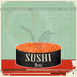 Vintage Sushi Menu - vector image