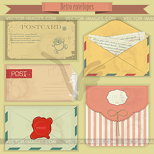 Retro envelopes - vector clipart / vector image