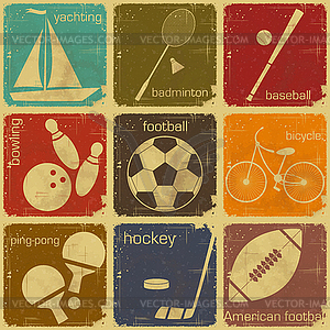 Retro sport labels - vector clipart