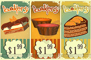 Cake price tags Vintage - vector image