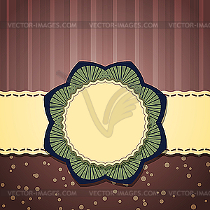 Card with flower frame - vector clipart