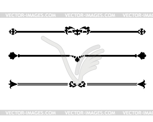 Floral ornamental dividers - stock vector clipart