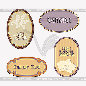 Set of vintage labels - vector clip art