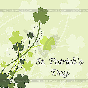 St Patrick`s Day card - vector image