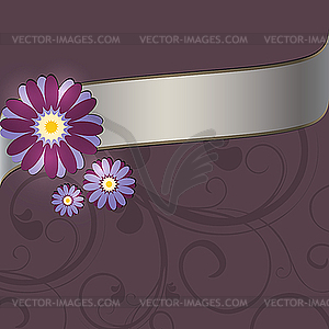Floral purple background - stock vector clipart