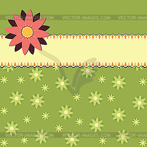 Floral Green background - stock vector clipart