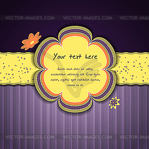Floral purple background - vector clip art