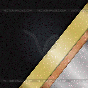 Template with ribbons - vector image