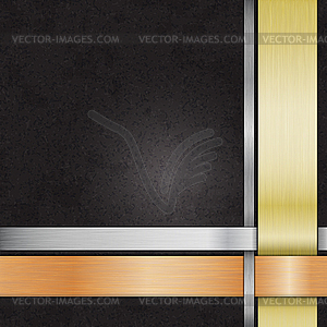 Template with ribbons - vector clipart