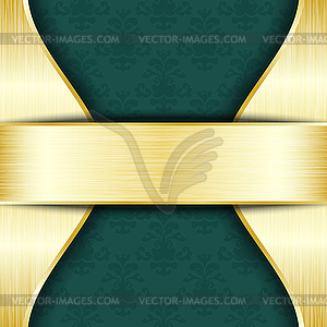 Gold and green template - vector clipart