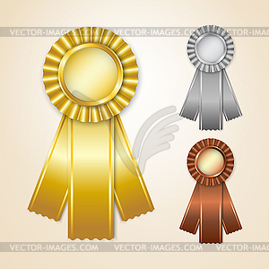 Prize ribbons - vector image