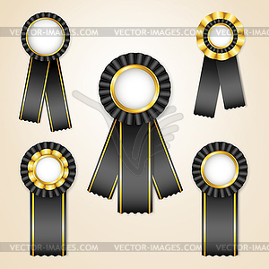 Set of prize ribbons - vector image