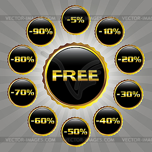 Elegant sale badges - vector clipart