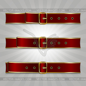 Belts with buckle - vector clip art